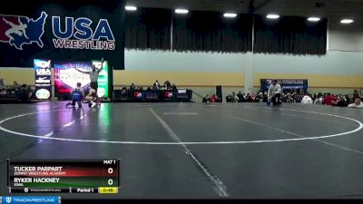 105 lbs Quarterfinal - Ryker Hackney, Iowa vs Tucker Parpart, Summit Wrestling Academy