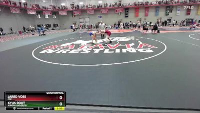 184 lbs Quarterfinal - Kyus Root, Aurora Universtiy vs Jared Voss, Coe