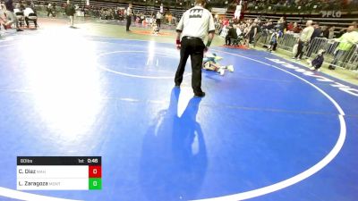 60 lbs Round Of 32 - Cornelius Diaz, Mahwah vs Luca Zaragoza, Montville