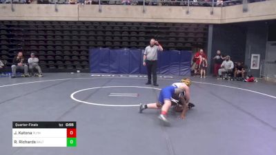 93 lbs Quarterfinal - James Katona, Plymouth Meeting, PA vs Riley Richards, Baltimore, MD