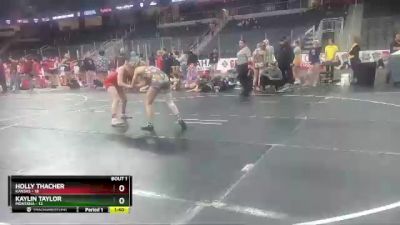 W 106 lbs Round 1 (3 Team) - Holly Thacher, Kansas vs Kaylin Taylor, Montana