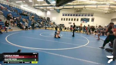 126 lbs Quarterfinal - Lincoln Young, Top Of The Rock Wrestling Club vs Hunter Boss, Jackson Hole Wrestling Club