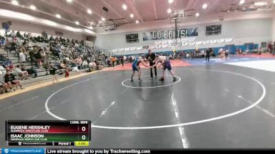 250 lbs Cons. Semi - Eugene Hershley, Glenrock Wrestling Club vs Isaac Johnson, Sheridan Wrestling Club