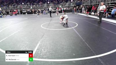 70 lbs Consolation - Kash Harrison, Wave Wrestling Club (TN) vs Mason McDaniel, Chickasha Youth Wrestling