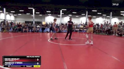 119 lbs Placement Matches (16 Team) - Devin Hensley, West Virginia vs Finnegan O`Brien, New York