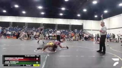 140 lbs Cons. Round 5 - Jeremiah Coleman, Tribe Wrestling Club vs Jake Morello, Carolina Reapers