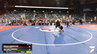 4A-170 lbs Quarterfinal - Deyton Johnson, Thunder Basin vs Nolan Hornecker, Natrona County