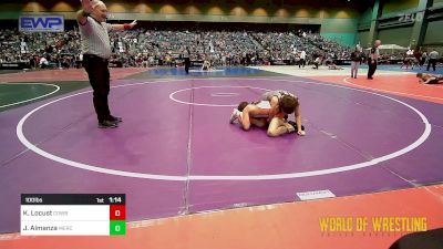 100 lbs Semifinal - Kiah Locust, Cowboy Wrestling Club vs Julian Almanza, Merced Bears WC