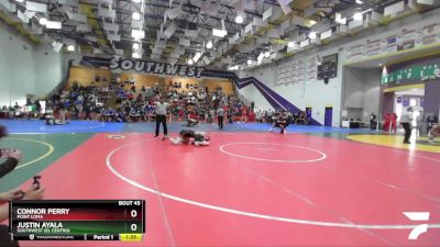 138 Boys Champ. Round 1 - Justin Ayala, Southwest (El Centro) vs Connor Perry, Point Loma