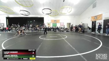 126 lbs Quarterfinal - Logan Orozco, North Monterey County vs Lucas Vasquez, Leland