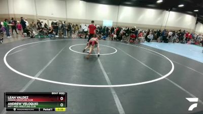 66-69 lbs Round 2 - Andrew Veloquio, Katy Area Wrestling Club vs Leah Valdez, Mission Wrestling Club