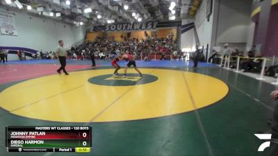 120 Boys Cons. Round 3 - Diego Harmon, Imperial vs Johnny Patlan, Mountain Empire