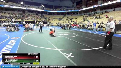 132 Class 3 lbs Cons. Round 1 - Shane Leary, Platte County vs Minko Brown, Rockwood Summit