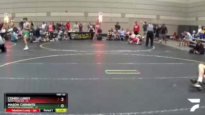 150 lbs Semis & 1st Wrestleback (8 Team) - Cohen Lundy, Beast Mode WA vs Mason Carnrite, Aggression Legionaries