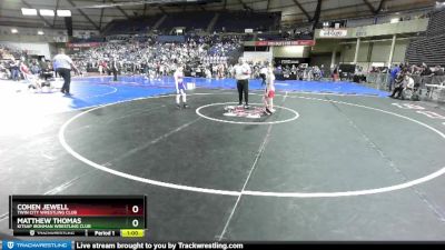 77 lbs Champ. Round 2 - Cohen Jewell, Twin City Wrestling Club vs Matthew Thomas, Kitsap Ironman Wrestling Club