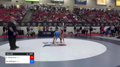 55 kg Cons Semis - Gabrielle Skidmore, Minnesota Gold / Storm vs Marissa Gallegos, Titan Mercury Wrestling Club