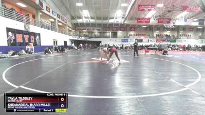 155 lbs Cons. Round 6 - Tayla Tildsley, Sacred Heart vs Sheanareial (Nari) Miller, Texas Womens University