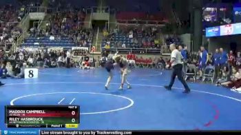 106 lbs Round 1 - Riley Hasbrouck, #4 Hettinger/Scranton vs Maddox Campbell, #5 Velva