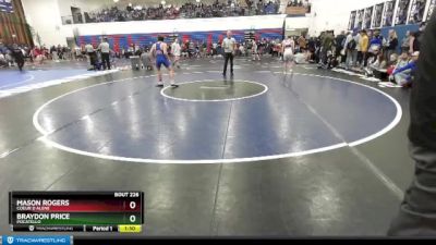 126 lbs Cons. Round 2 - Mason Rogers, Coeur D Alene vs Braydon Price, Pocatello