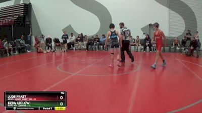 112 lbs Placement Matches (8 Team) - Ezra Ledlow, Elite Ath Club WE vs Jude Pratt, Death Squad Wrest (IN)