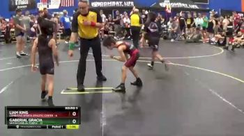 49 lbs Round 5 (6 Team) - Liam King, Combative Sports Athletic Center vs Gaberial Gracia, Untouchables Purple