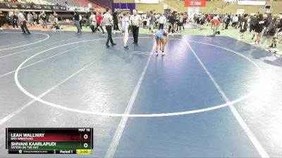 G102-104 lbs Round 3 - Leah Wallway, BMA Wrestling vs Shivani Kaarlapudi, Sisters On The Mat