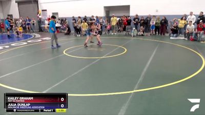 95 lbs Round 2 - Julia Dunlap, Avalanche Wrestling Association vs Kailey Graham, Mat-Su Matmen