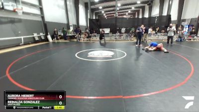 120 lbs Round 4 - Aurora Hiebert, Thunder Mountain Wrestling Club vs Reinalda Gonzalez, Unattached