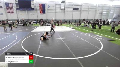 106 lbs Semifinal - Alyssa Marin Esparza, Hawkeye WC vs Zander Rogers, Pounders WC