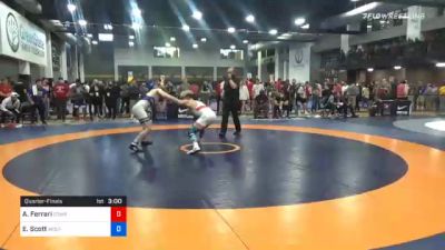 70 kg Quarterfinal - Anthony Ferrari, Cowboy Wrestling Club vs Edward Scott, Wolfpack Wrestling Club