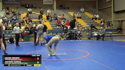 285 lbs Cons. Semi - Antonio Garcia, Southern Oregon University (Ore.) vs Jacob Vincent, Simpson University (Calif.)