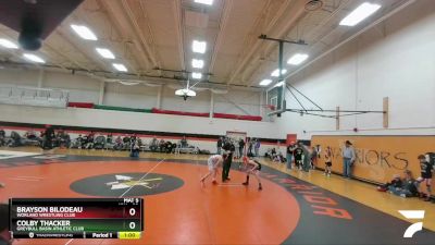 82 lbs Cons. Round 2 - Colby Thacker, Greybull Basin Athletic Club vs Brayson Bilodeau, Worland Wrestling Club