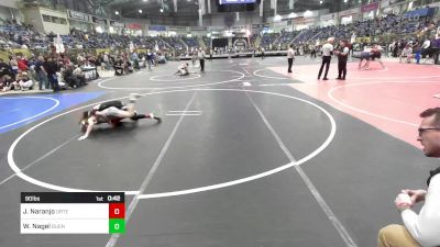 90 lbs Consi Of 8 #2 - Julian Naranjo, Ortega Middle School vs Wayne Nagel, Buena Vista