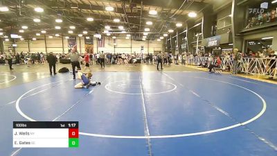 100 lbs Round Of 64 - Jackson Wells, NY vs Evan Gates, SC