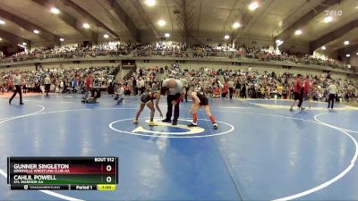 70 lbs Champ. Round 2 - Cahlil Powell, STL Warrior-AA  vs Gunner Singleton, Kirksville Wrestling Club-AA