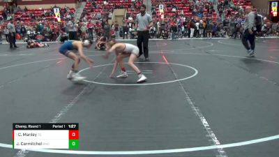 90 lbs Champ. Round 1 - Calan Manley, TEAM GRINDHOUSE vs Jackson Carmitchel, Bobcat Wrestling Club