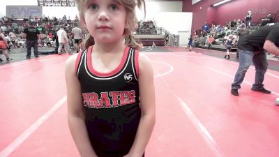 46 lbs Consi Of 4 - Lillian Shuemake, Pirate Wrestling Club vs Bennett Grose, Ponca City Wildcat Wrestling