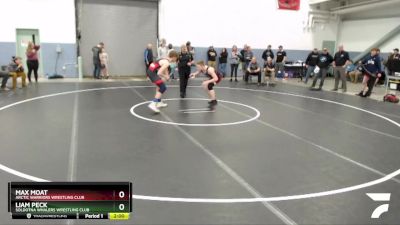 160 lbs Round 2 - Max Moat, Arctic Warriors Wrestling Club vs Liam Peck, Soldotna Whalers Wrestling Club