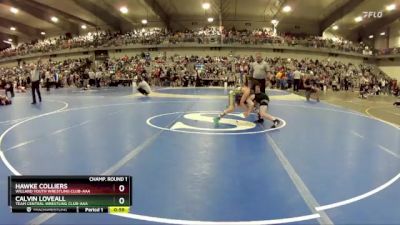 80 lbs Champ. Round 1 - Calvin Loveall, Team Central Wrestling Club-AAA vs Hawke Colliers, Willard Youth Wrestling Club-AAA