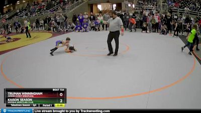 53 lbs Cons. Round 6 - Truman Winningham, Junior Comet Wrestling vs Kaison Season, Umpqua Wrestling Club