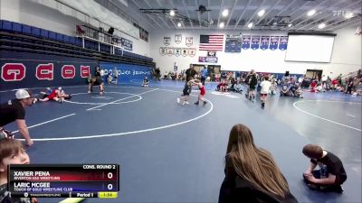 53 lbs Cons. Round 2 - Xavier Pena, Riverton USA Wrestling vs Laric McGee, Touch Of Gold Wrestling Club