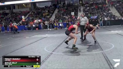 120 lbs Cons. Semi - Baylie Kelly, Great Bend vs Tenley Snavely, Con-Kids