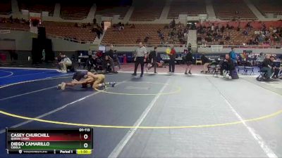 D1-113 lbs Champ. Round 1 - Casey Churchill, Queen Creek vs Diego Camarillo, Cibola