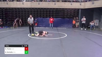 93 lbs Consi Of 8 #1 - Shane Poole, Georgetown, DE vs Brentley Nicholls, Kingston, PA