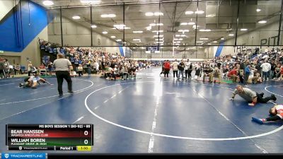 85 lbs Cons. Round 4 - Bear Hanssen, Wasatch Wrestling Club vs William Boren, Pleasant Grove Jr. High