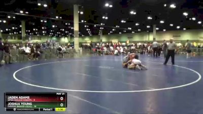 138 lbs Round 4 (16 Team) - Jaden Adams, NFWA Oakleaf Knights vs Joshua Young, CHOICES (Beaver Local)