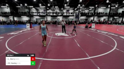 90 lbs Rr Rnd 1 - Logan Barry, Mayo Quanchi vs Madison Healey, X-calibur