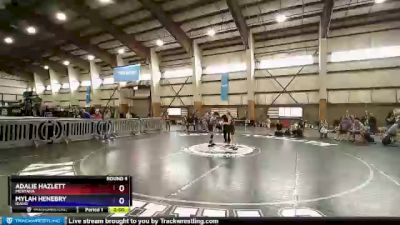 85 lbs Round 4 - Adalie Hazlett, Montana vs Mylah Henebry, Idaho