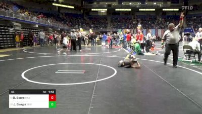 65 lbs Quarterfinal - Brody Beers, Palisades vs Jackson Beegle, Bedford