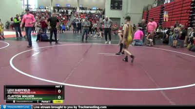 80 lbs Semifinal - Levi Sheffield, Gulf Coast Wrestling Club vs Clayton Walker, Madison County Youth Wrestling